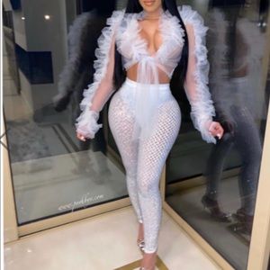 Sparkle rhinestone pant set